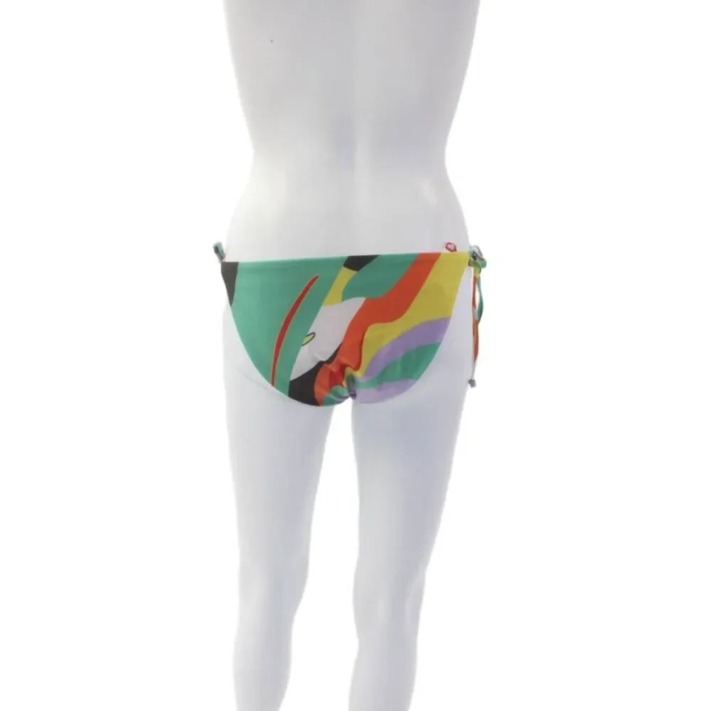 Mara Hoffman Womens Textured Stripped Bikini Bottoms Multicolor Size L